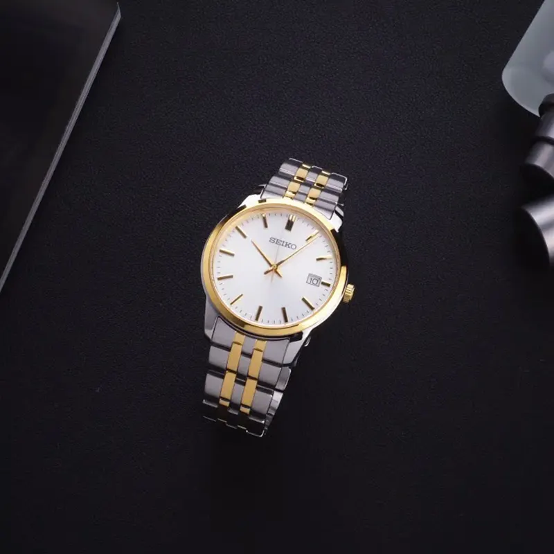 Seiko Classic Silver Dial Two-tone Men's Watch- SUR402P1